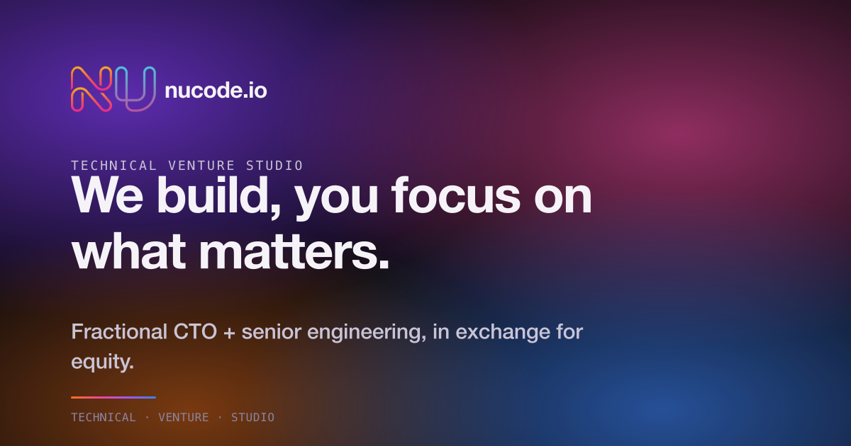 Technical Co-Founder & CTO Services for Startups | nuCode